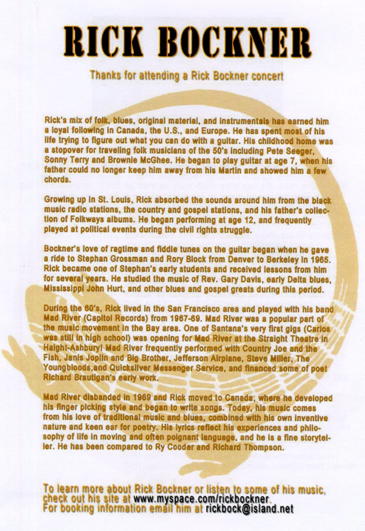 Unvergessliches Hauskonzert von Rick Bockner in Bulliard - Cordast