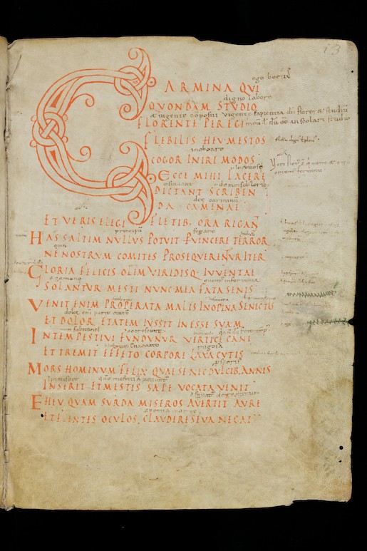 Notker  St.Gallen, Stiftsbibliothek, Cod. Sang. 844, S. 13, Pergament, 93 Seiten, 22 x 16 cm, St.Gallen, 10. Jahrhundert.