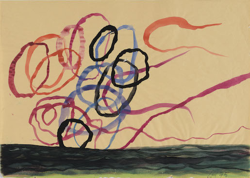 Josef Herzog, ohne Titel, 1975 Aquarell auf Papier, 21 x 29.7 cm, Nachlass Josef Herzog, Foto: Marc Latzel