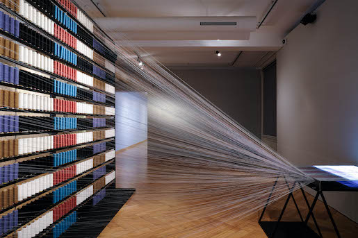 Installation Colourplate – Ausstellungsansicht Sudō Reiko – Making NUNO, Textilmuseum St.Gallen