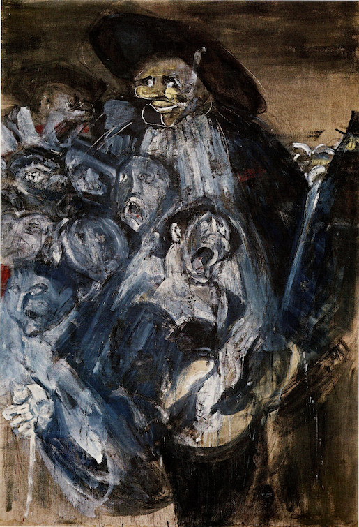 Varlin (1900–1977), D'après Goya, 1970 – 1973, Öl und Kohle auf ungrundierter Jute, Sammlung Veronique, Marilyn und Alexandre Toubas, England