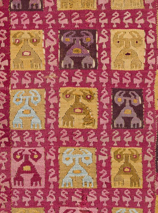 Wirkereifragment, Peru, Zentralküste, Chancay-Kultur, 11.–15. Jh., Wirkerei in Baumwolle und Kamelidenwolle, Inv. Nr. 5740 © Abegg-Stiftung Riggisberg (Christoph von Viràg).
