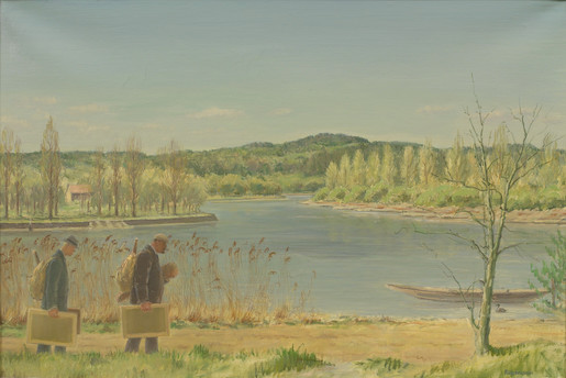 Bild: Jakob Ritzmann, Die Maler Hans Sturzenegger und Wilhelm Hummel, 1934, Museum zu Allerheiligen Schaffhausen