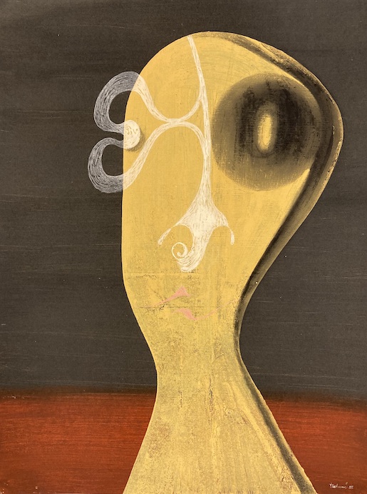 Otto Tschumi, Porträt B.,1956Tempera auf Papier, 50.1 × 37.5 cmART-Nachlassstiftung Bern © 2022 ProLitteris, Zürich