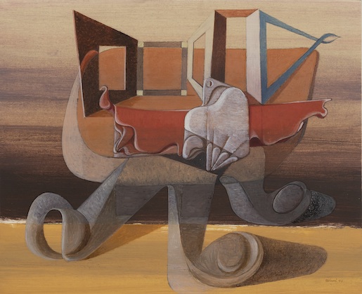Otto Tschumi, Stillleben mit Handschuh,1949Öl auf Karton, 27.5 × 33.6 cmART-Nachlassstiftung Bern © 2022 ProLitteris, Zürich