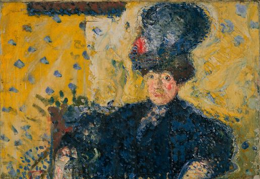 Richard Gerstl Bildnis Mathilde Schönberg als Halbfigur, 1908 Öl auf Leinwand 68 x 100 cm Privatsammlung