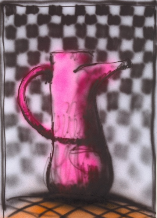 Stefan Inauen, Kanne, 2018, Airbrush auf festem Papier, 64.2 x 46cm