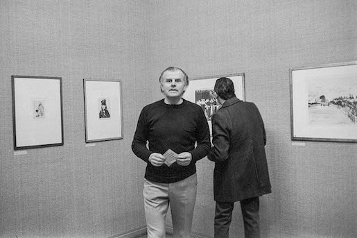 Der Kunsthändler Eberhard W. Kornfeld, 1976, Schwarz-Weiss-Fotografie, © Maria Netter, SIK-ISEA, Courtesy Fotostiftung Schweiz