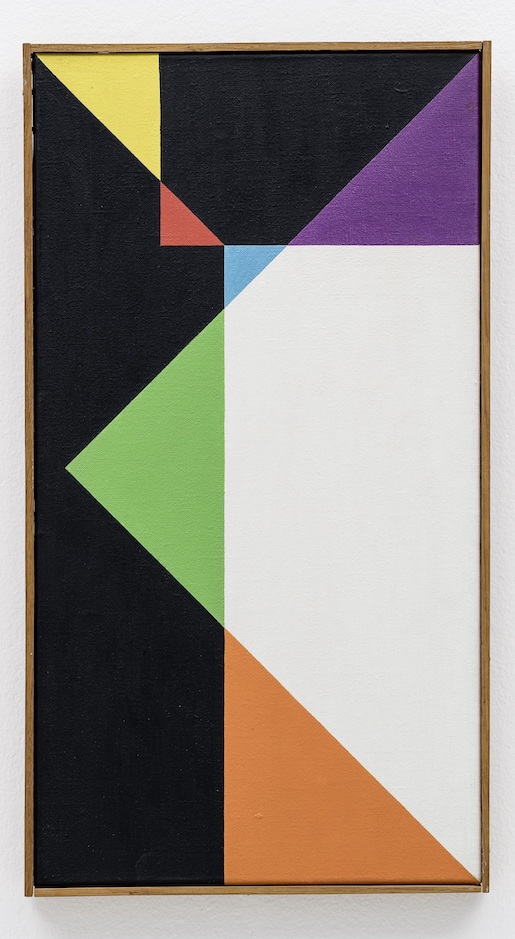 Verena Loewensberg, Ohne Titel, Nr. 39, 1944, Öl auf Leinwand, 52 x 28 cm - Kunsthaus Zug, Schenkung Ewa und Stefan Rotzler an die Stiftung der Freunde des Kunsthauses Zug im Andenken an Anne und Willy Rotzler