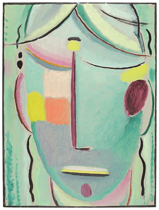 Alexej von Jawlensky, Volto del Salvatore, 1920. Olio su disegno preparatorio su carta telata. Collezione privata - Courtesy Galerie Kornfeld, Bern