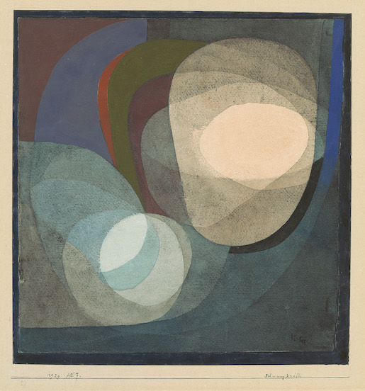 Paul Klee, Schwungkräfte, 1929, 267, Aquarell auf Papier auf Karton, 24,5 x 23,5 cm, Zentrum Paul Klee, Bern