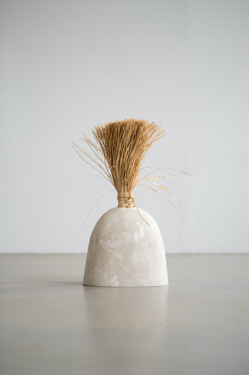 Zora Berweger, ohne titel (green heart), 2019, Bast, Draht, Gips, Pigment, Courtesy the artist - Foto: Zora Berweger 