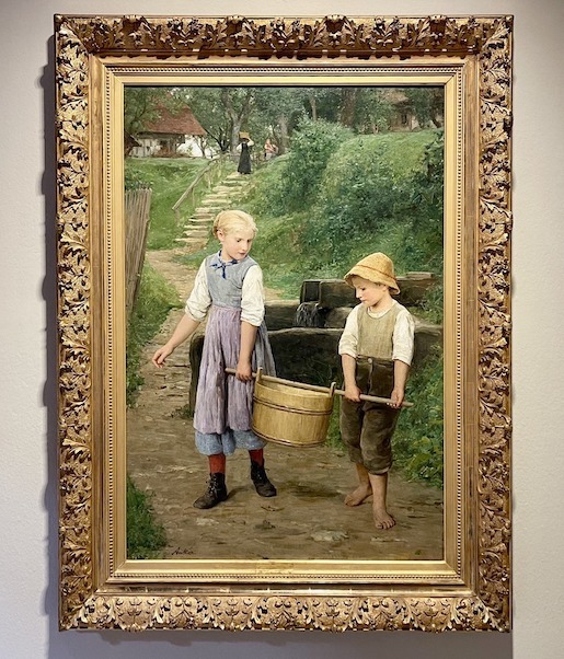 Image: Albert Anker, Deux petits porteurs d'eau, 1893, Kunstmuseum Solothurn, Vermächtnis Urs Brosi, Solothurn, 1917 © Kunstmuseum Solothurn - Photo: © Fondation Pierre Gianadda, Martigny 2024, https://www.facebook.com/photo/?fbid=779074644267084&set=pcb.779074674267081