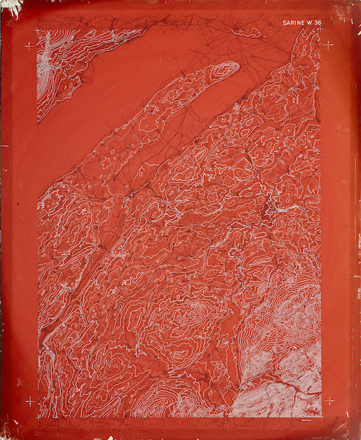 Image: Plaque gravée Sarine O 1:100 000, courbes de niveau, 1960, collection de cartes swisstopo (photo : Sara Affolter / swisstopo)