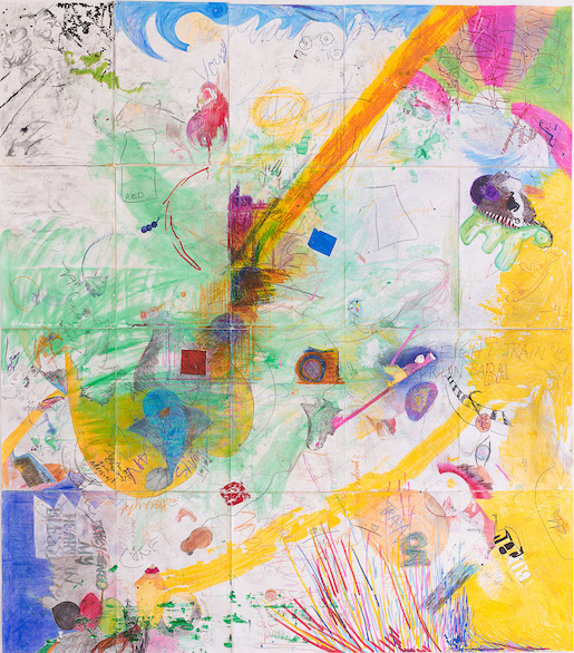 Bild: Tracey Rose, in Zusammenarbeit mit L1, Portrait for a Young Black Man, 2013, Mischtechnik auf Papier, 240 x 210 cm (ganzes Werk), 59 x 42cm (einzelne Seiten) - Courtesy of the artist