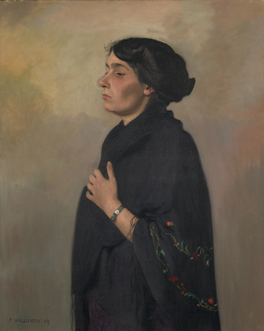 Bild: Félix Vallotton, Femme au châle noir, 1909, Öl auf Leinwand, 81 × 65.5 cm, Kunstmuseum Luzern, Depositum der Stiftung BEST Art Collection Luzern, vormals Bernhard Eglin-Stiftung