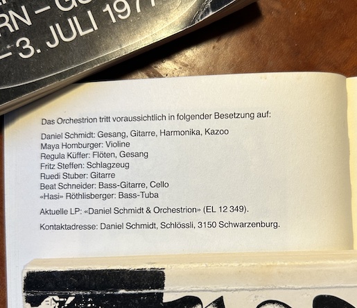 Aus dem Gurtenbüchlein Nr. 3, 1979, Redaktion © Daniel Leutenegger, www.ch-cultura.ch