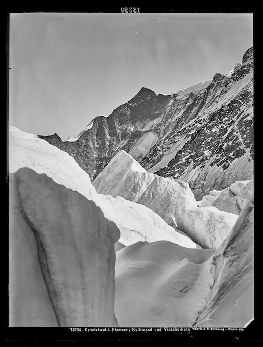 Grindelwald, Eismeer. Kalliwand und Fiescherhorn - Foto: Artur Wehrli, 1906
