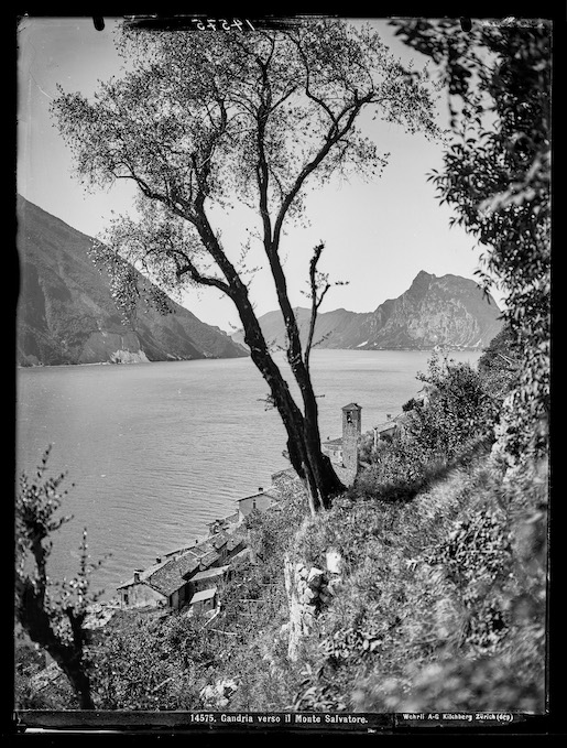 Gandria und Monte San Salvatore am Lago Maggiore - Foto: Sammlung Wehrli, ca. 1906