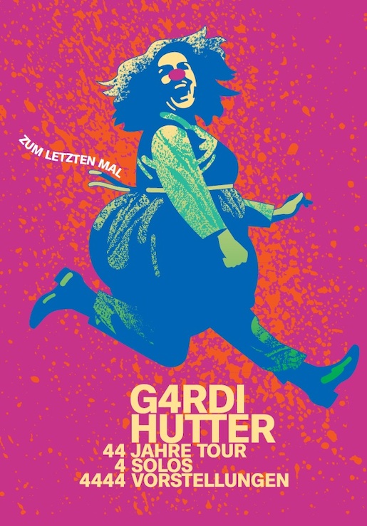 G4RDI HUTTER, 44JahreTour - Wundervolles Plakat von Stephan Bundi, 2024