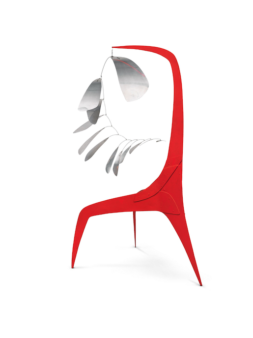Alexander Calder Aluminum Leaves, Red Post 1941 Lastra di metallo dipinta 154.3 × 103.5 × 108 cm The Lipman Family Foundation © 2024 Calder Foundation, New York / Artists Rights Society (ARS), New York