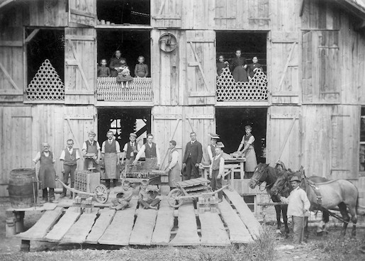Historische Aufnahme der Ziegelhütte Appenzell, um 1920 - Foto: Autorin unbekannt, Kunstmuseum Appenzell
