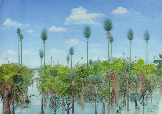 Pauline Julier (*1981), The World's Oldest Landscape, 2017–2019. Wallpaper, Grösse variabel. Mit Genehmigung der Künstlerin © Pauline Julier, Ren Yugao