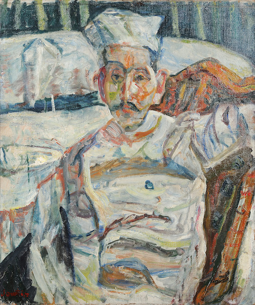 Chaïm Soutine, Le cuisinier de Cagnes, um 1924, Öl auf Leinwand, 61 × 51 cm, Kunstmuseum Bern, Legat Georges F., Keller 1981 - Foto: Kunstmuseum Bern