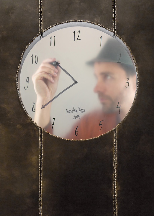 Maarten Baas: Real Time, Grandfather Clock, Self Portrait, Detail, 2016 © / Foto: Studio Maarten Baas