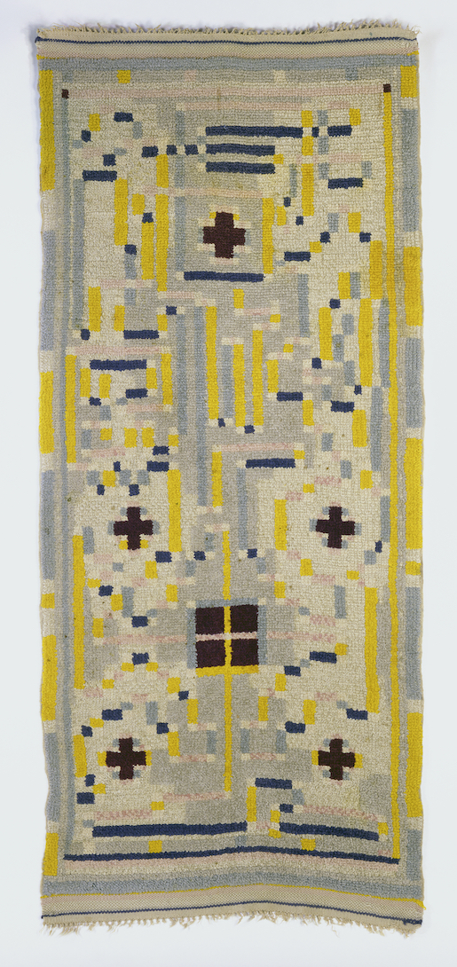 Johannes Itten, Bildteppich, 1924, Wolle, geknüpft von Lucia Stehen, 235 x 100 x 1,5 cm, Badisches Landesmuseum Karlsruhe