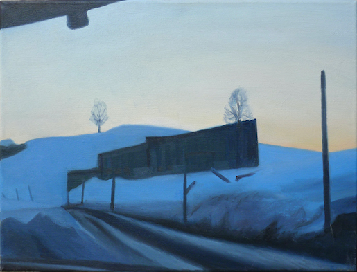 © Andrea Muheim, Saustall, 2013, Öl auf Leinwand, 30 x 39 cm 