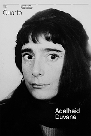 Umschlag Adelheid Duvanel FotografIn unbekannt _Nachlass Urs Jaeggi SLA
