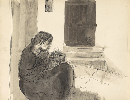 Johannes Robert Schürch (1895-1941), Ohne Titel, o.J. Tusche laviert auf Papier, 20.9x26.9 cm - Erica Ebinger-Leutwyler Stiftung, Nachlass Johannes Robert Schürch - Foto: SIK-ISEA Zürich