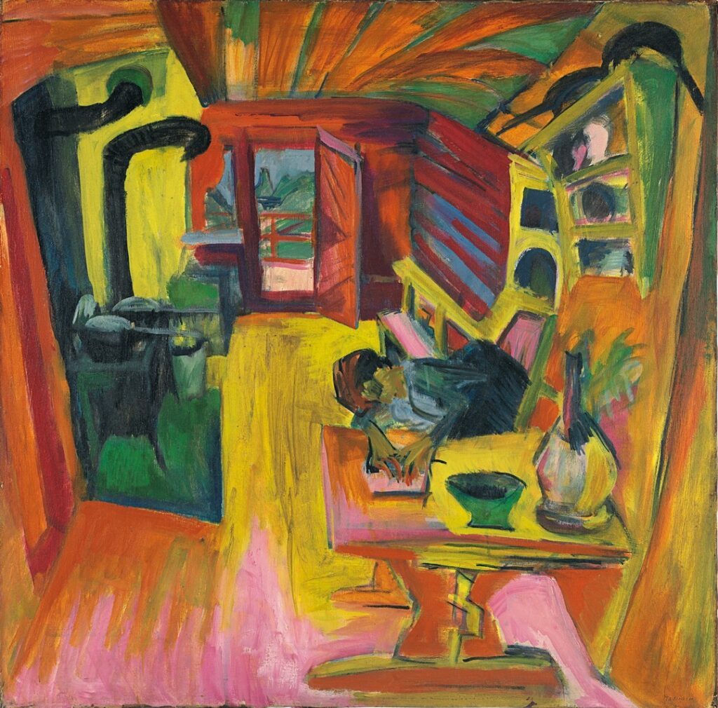 Ernst Ludwig Kirchner Alpküche (Cucina alpestre) 1918 Museo Nacional Thyssen-Bornemisza, Madrid © Museo Nacional Thyssen-Bornemisza, Madrid