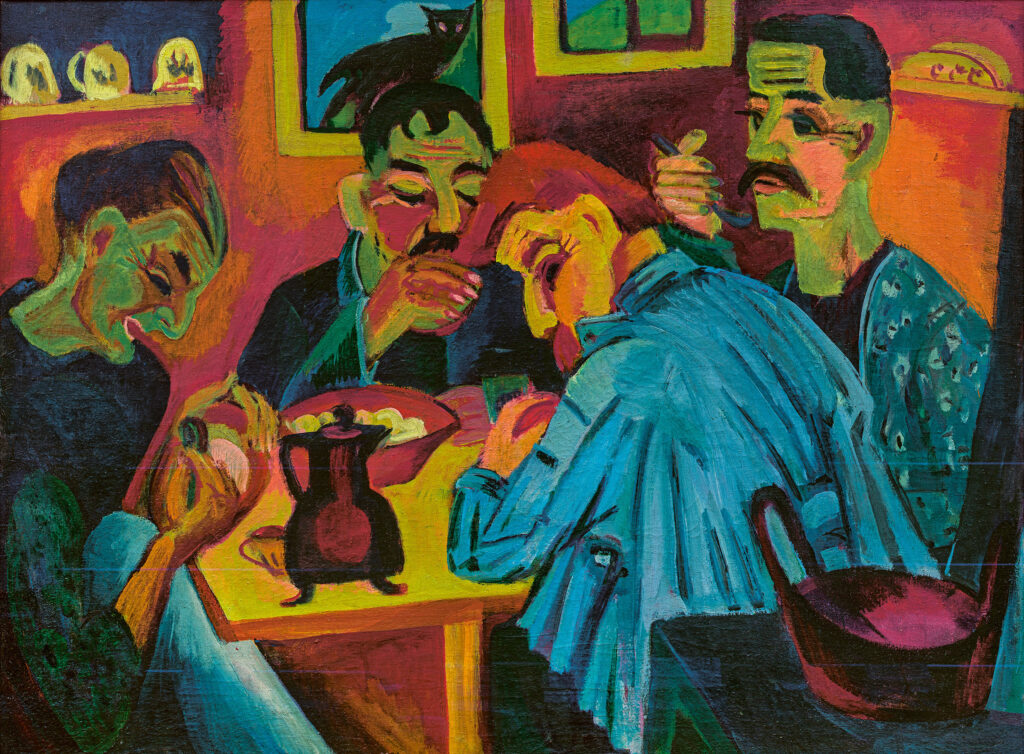 Ernst Ludwig Kirchner Bauernmittag (Il mezzogiorno dei contadini) 1920 Collezione privata, Svizzera