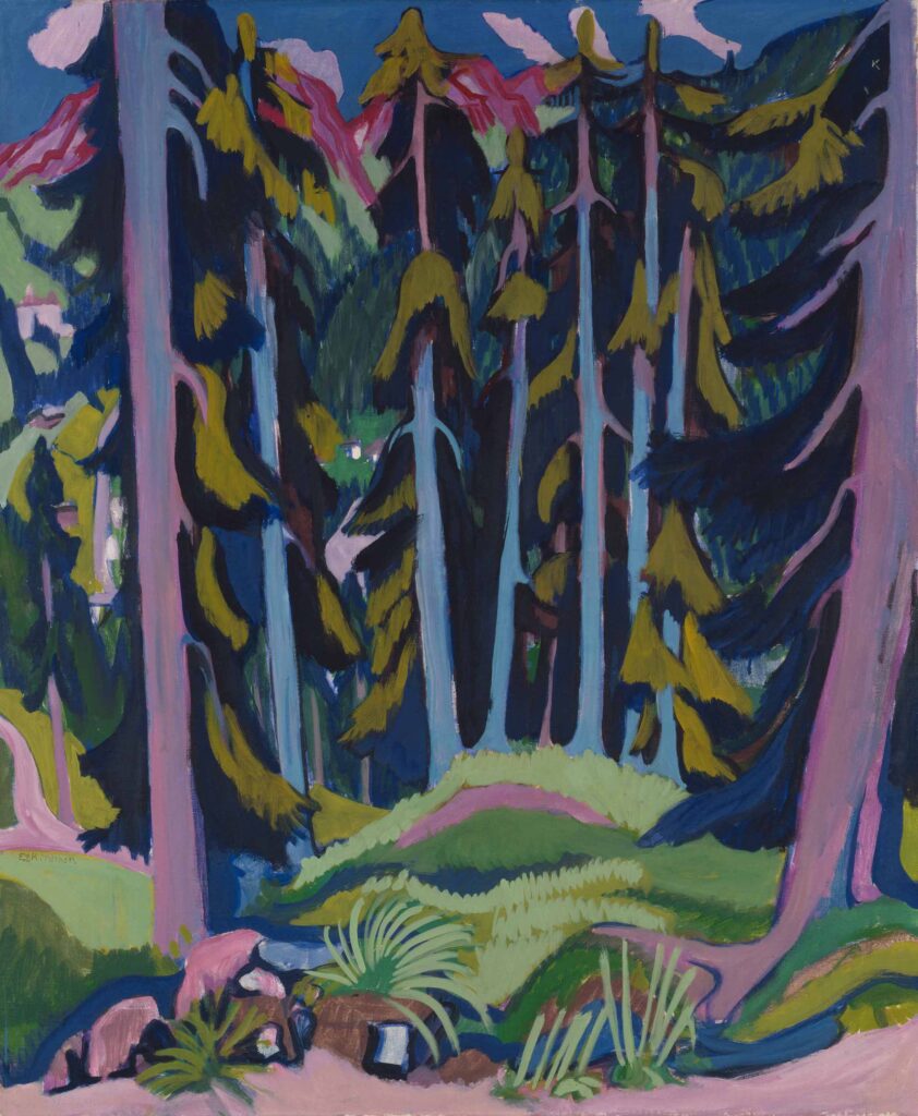 Ernst Ludwig Kirchner Waldlandschaft mit Bach (Paesaggio boschivo con ruscello) 1925/1926 Kunsthaus Zürich, 1950