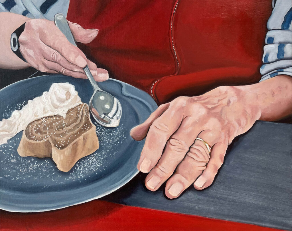 Noëmi Zingg (*1999), Sie nannte mich Nemeli, 2024. Öl auf Leinwand. © Noëmi Zingg