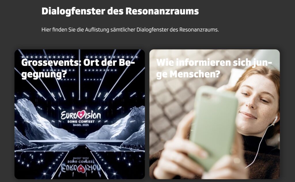 Resonanzraum Publikumsrat SRG-D