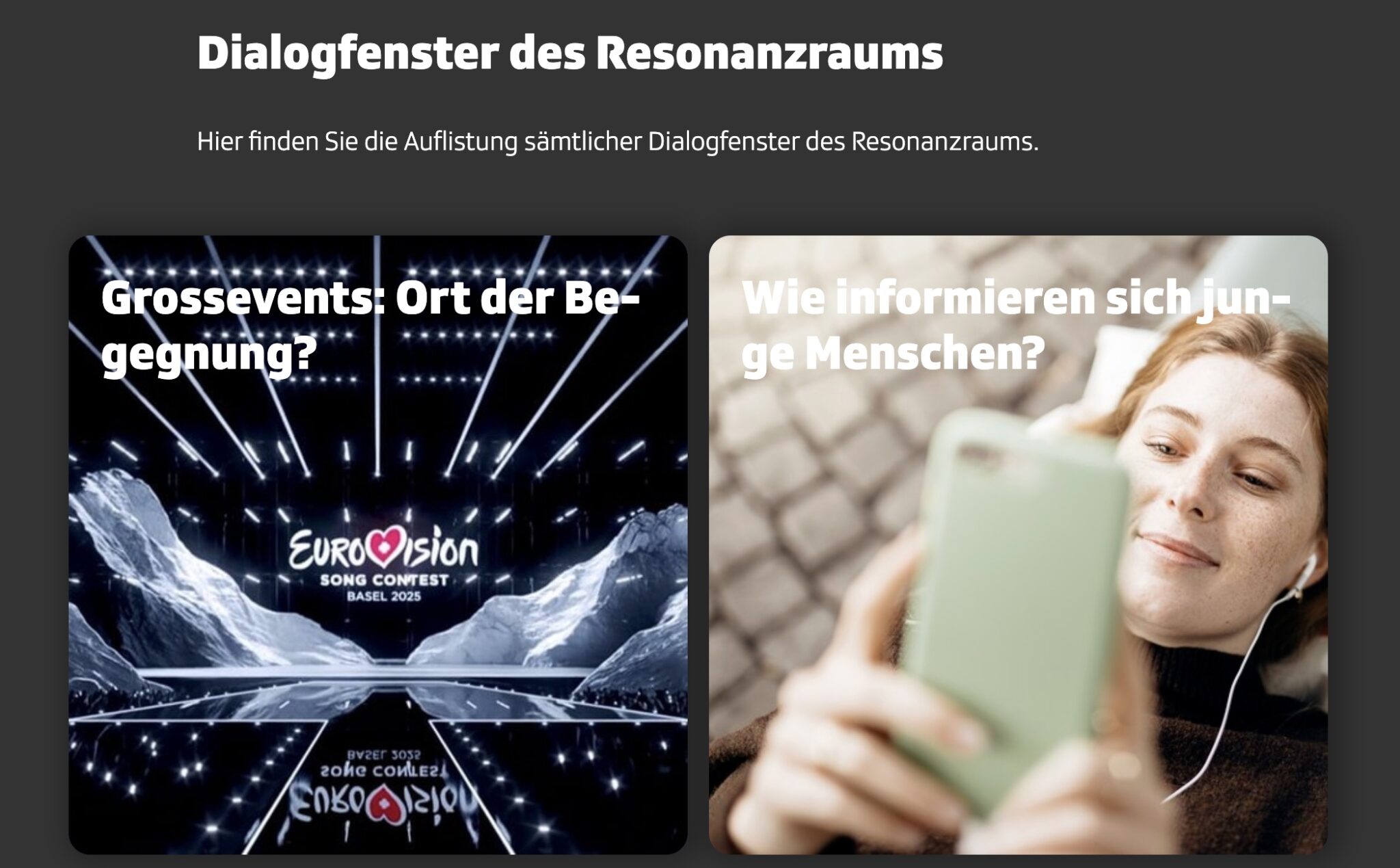 Resonanzraum Publikumsrat SRG-D