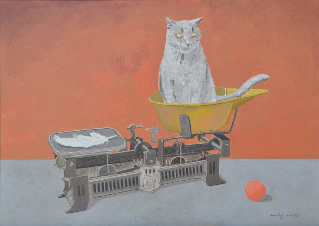 © Andy Wildi,Filou, 2018, Acryl auf Leinwand, 50 x 70 cm.