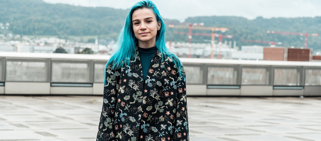 Mirjam Skal auf dem Dach des Campus Toni-Areal in Zürich - Foto: zVg, 2021