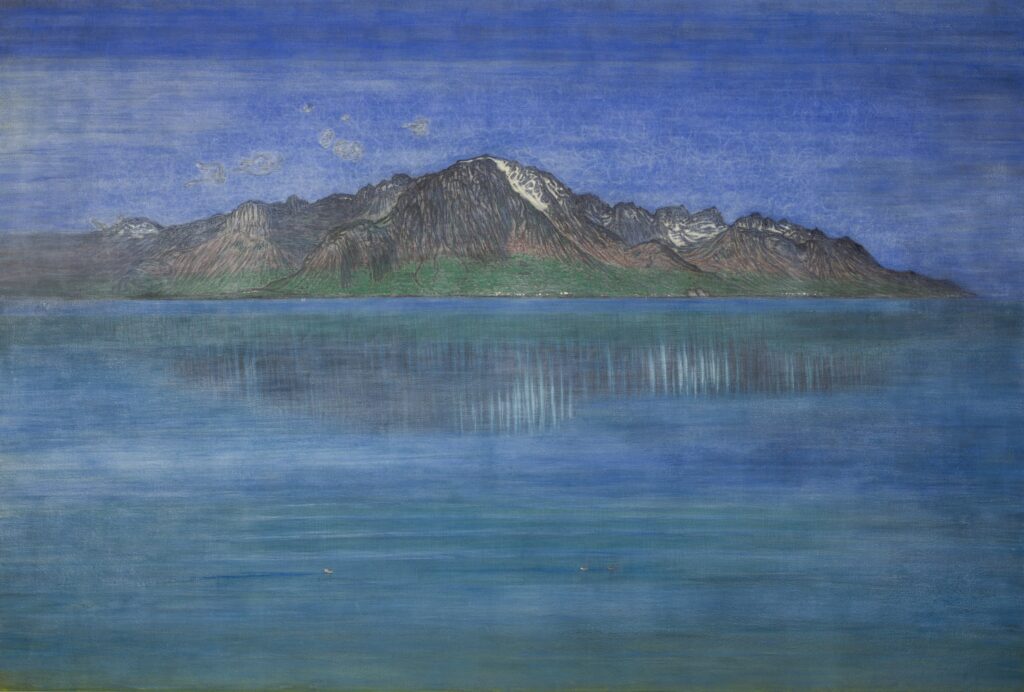 Alexandre Perrier (1862–1936) Frühling am Genfersee, um 1905 Öl auf Leinwand, 126 x 175 cm B I 141 Kunstmuseum Solothurn, Depositum des Kunstvereins Solothurn, Schenkung Leo Weber im Andenken an Otto Frölicher, 1914