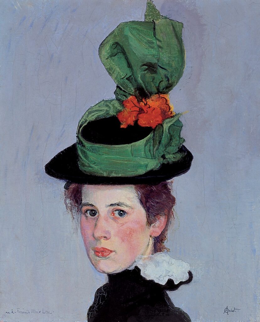 Cuno Amiet (1868–1961) Der grüne Hut (Bildnis Anna Amiet), 1897–1898 Öl auf Leinwand, 76,5 x 66 cm B I 39 Kunstmuseum Solothurn, Depositum des Kunstvereins Solothurn, Legat Bildhauer Max Leu, 1899 © D. Thalmann, Aarau, Switzerland