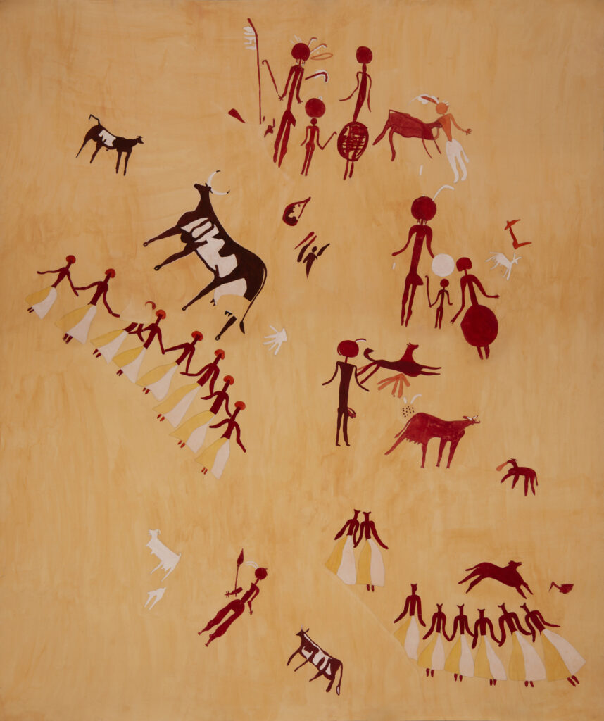 Peintures pariétales de vingt-huit relevés réalisés par Gérard Bailloud et son équipe en 1956-1957 et par Henri Lothe et son équipe entre 1956 et 1962 ; conservés au Muséum national d’histoire naturelle (Paris) Photographies de Jean-Christophe Domenech. 2011-2012