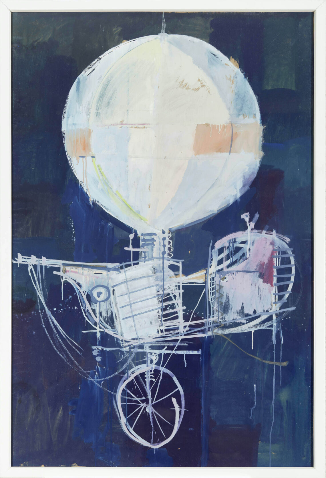 Hans Küchler, Flugschiff, um 1972. Gouache auf Packpapier, 150 x 100 cm. Kunstmuseum Olten, Ins. NL-KUE-I-M-0012 © Katrin Küchler