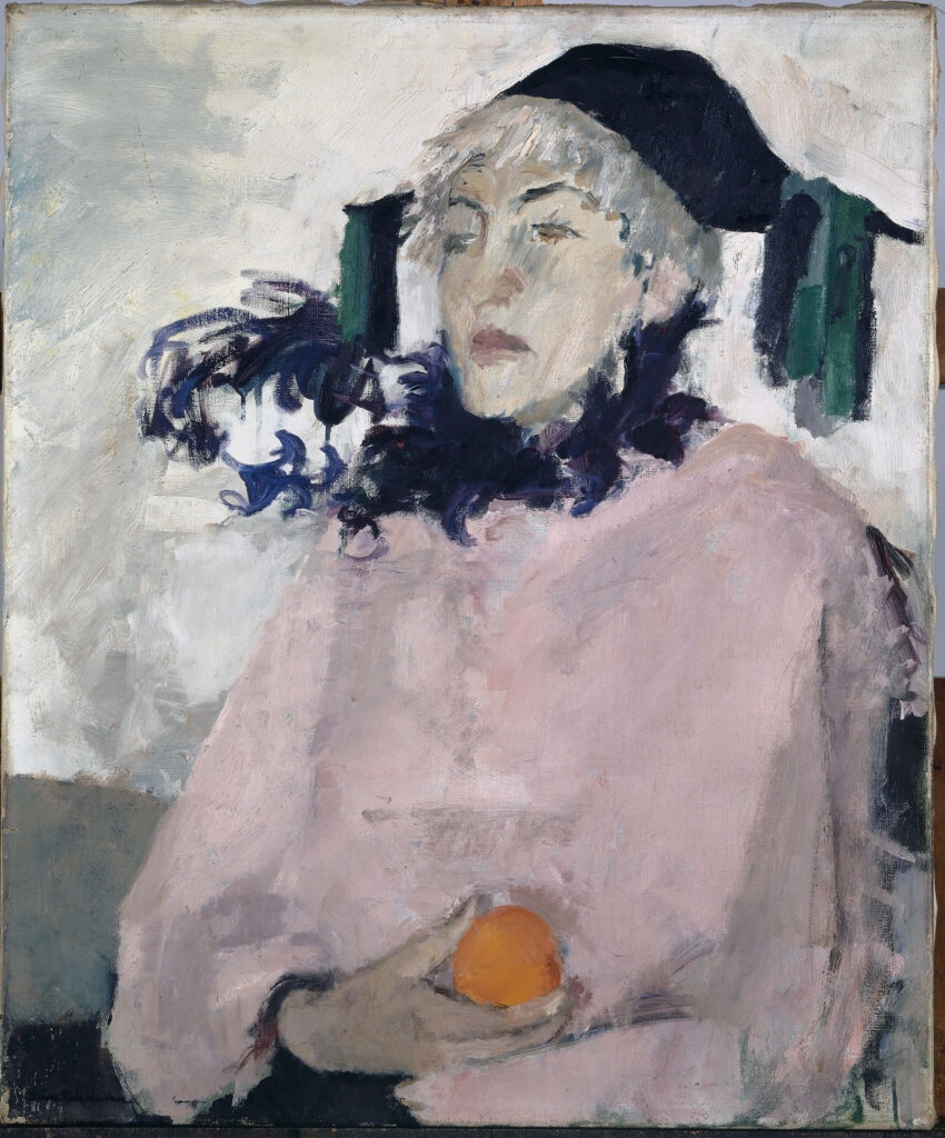 Bild: Irène Zurkinden, Meret à l’orange, 1932–35. Öl auf Leinwand, 65 × 54,5 cm. Kunstmuseum Basel, Ankauf © Nachlass Irène Zurkinden. Foto: Martin P. Bühler