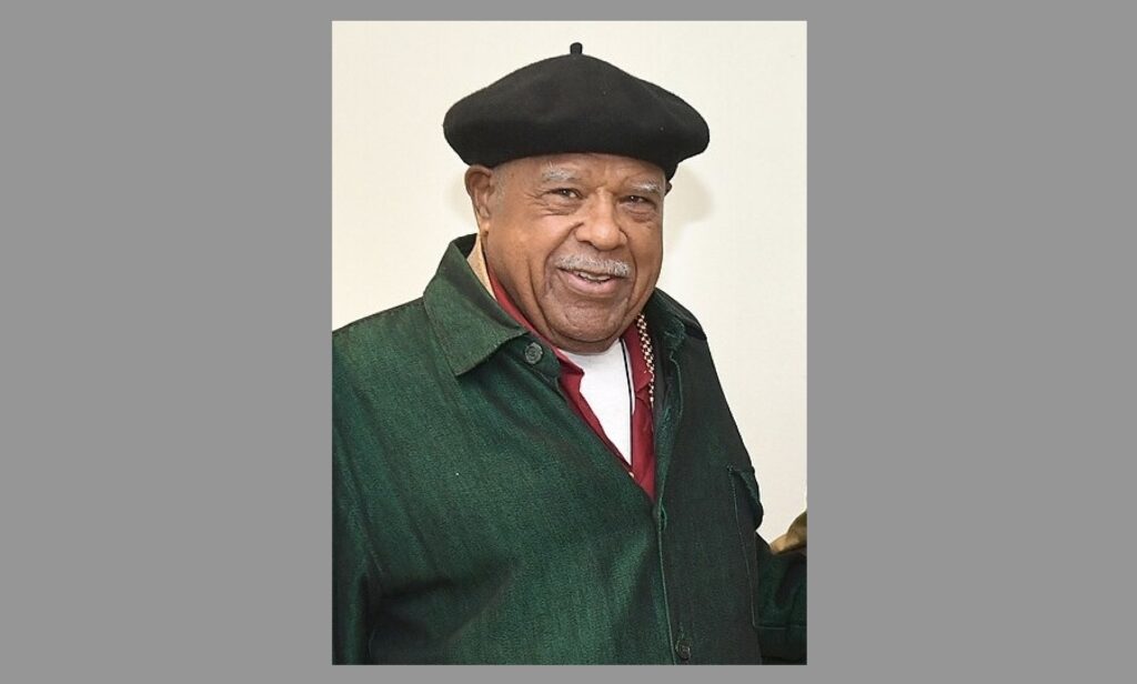 Melvin Edwards, 2024 - Foto: Tom Nappi, https://www.flickr.com/photos/mdgovpics/53632331382/ - Lizenz: https://creativecommons.org/licenses/by/2.0/deed.en - Datei: https://commons.wikimedia.org/wiki/File:Saggese,_Edwards,_Moore,_and_King_Rice_(cropped).jpg