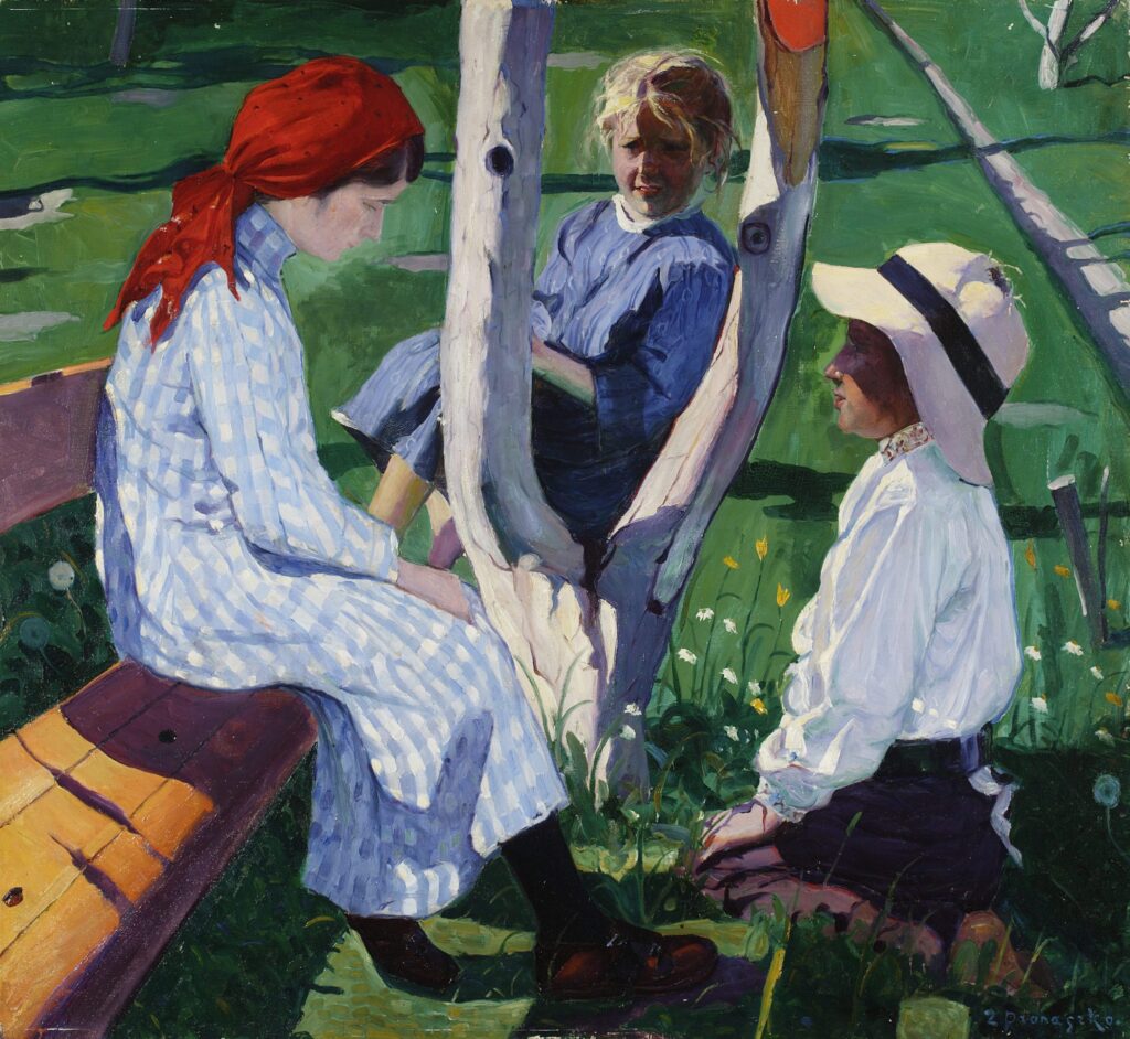 Zbigniew Pronaszko Dans un verger, vers 1909-1910 Huile sur toile, 120,5 x 132 c