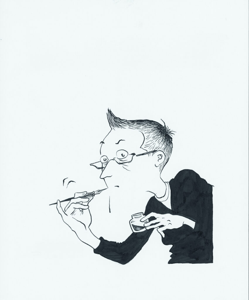 Alison Bechdel Oberlin Drawing Postkarte gr1 Retuschiert