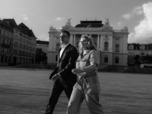 Christian Jungen und Reta Guetg - Foto: © Yves Bachmann für «NZZ»
